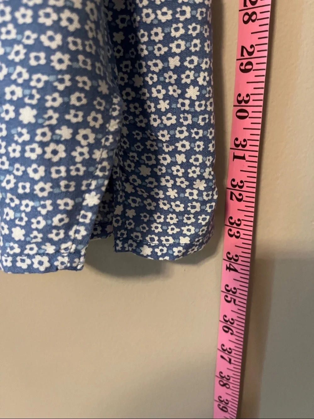 New! Abercrombie Kids Blue Floral Dress w/‎ Hand Pockets Size 13/14 NWT